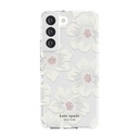 Kate Protective Hardshell Case For Galaxy S22, Hollyhock Floral Clear