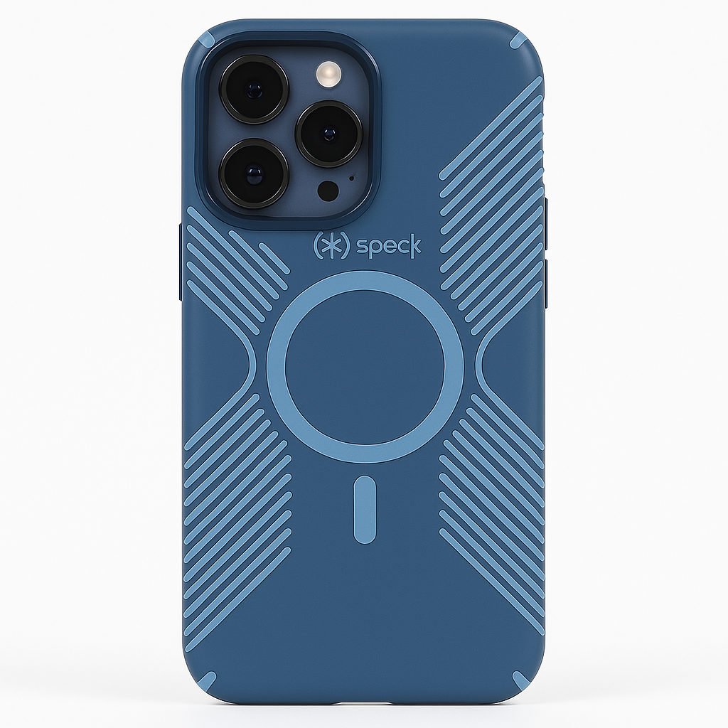 Speck Candyshell Grip With Magsafe Case For Iphone 15 Pro Max - Mystery Blue/Faded Denim