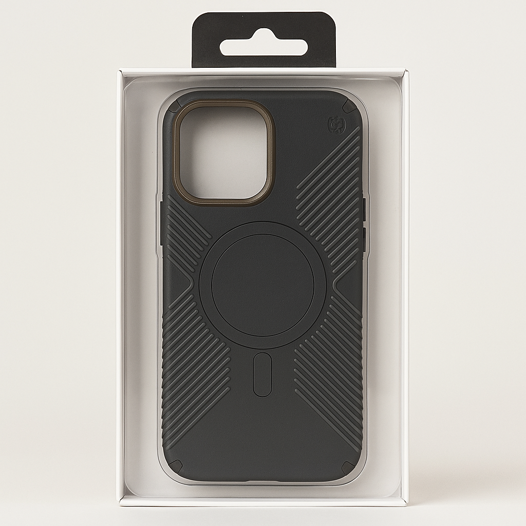 Presidio2 Grip Magsafe With Clicklock Iphone 15 Plus Case - Charcoal Grey/Cool Bronze