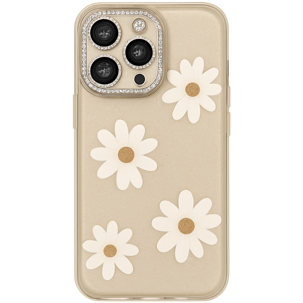 Screen & Lens Protectors for iPhone 17 Pro – Stone Gold with Pavé Crystal Camera Lens Covers