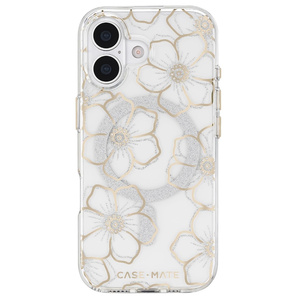Case-Mate Floral Gems Magsafe Case For Apple Iphone 17 - Gold