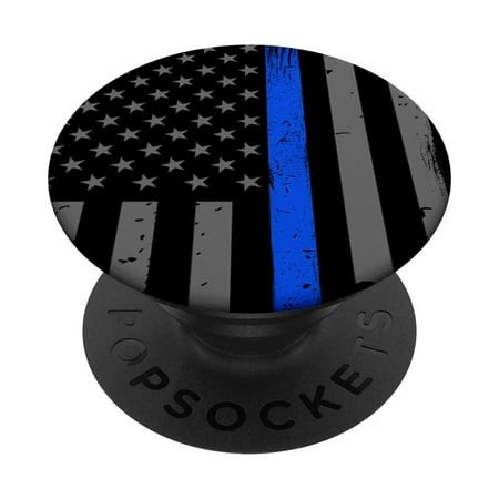 Thin Blue Line Flag Popsockets Popgrip Swappable Grip For Phones And Tablets