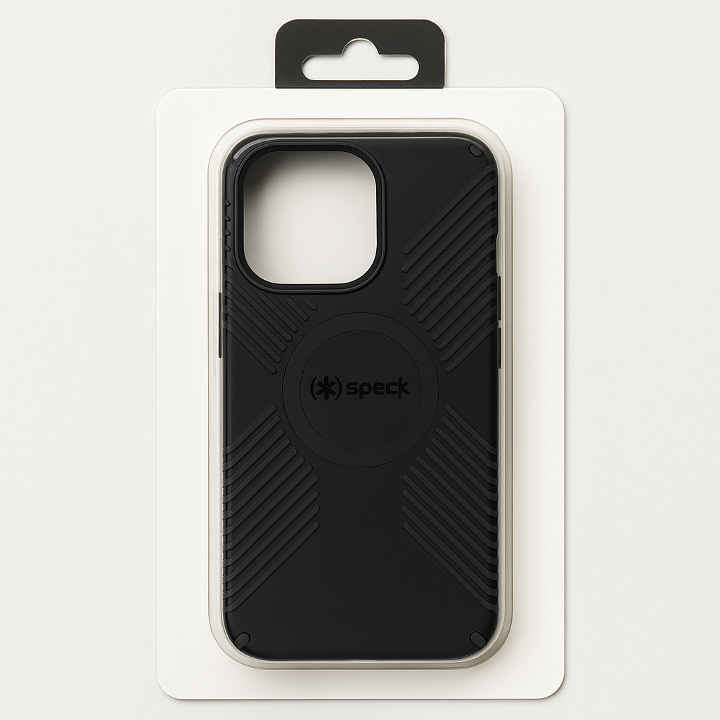 Speck Candyshell Grip With Magsafe Case For Iphone 15 Pro - Black/Slate Grey