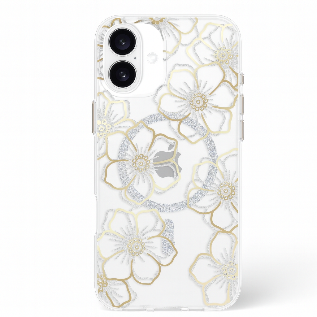 [CM.A.C.5936] Floral Gems MagSafe Phone Case for iPhone 16 Plus