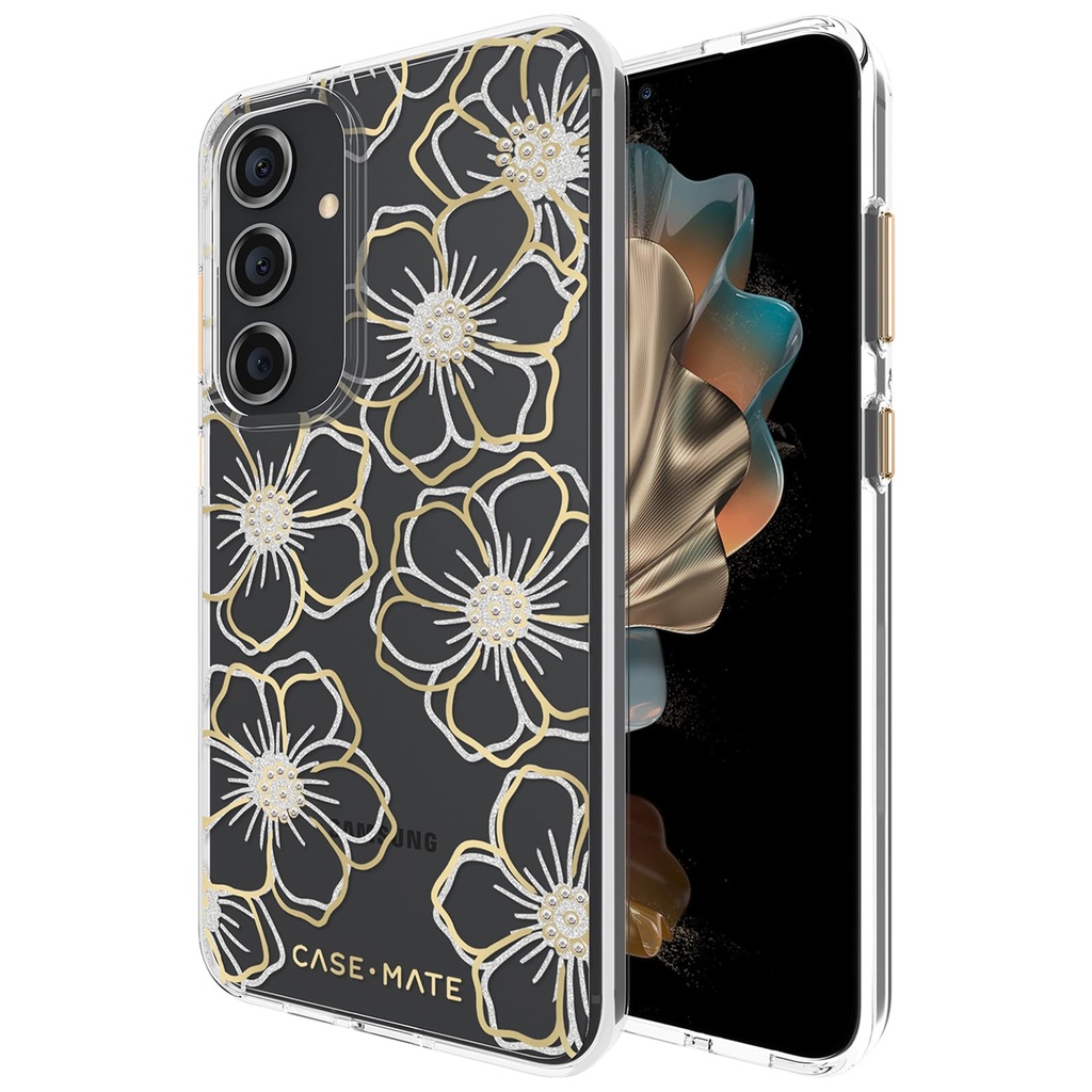 Case-Mate Floral Gems Clear Case for Samsung Galaxy S24 Plus