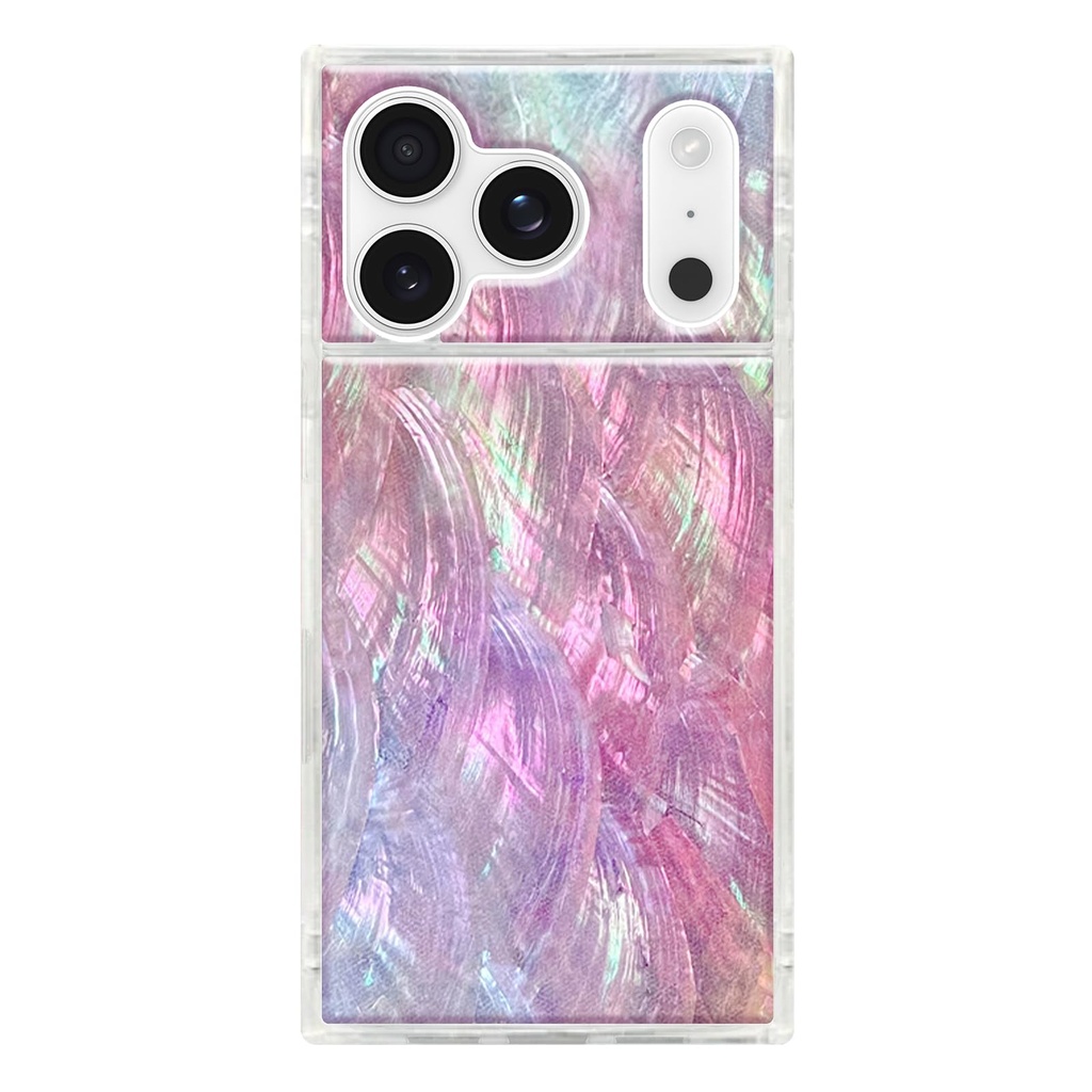 Flaunt Square Case With Magsafe For Iphone 17 Pro - Pink Mother Of Pearl