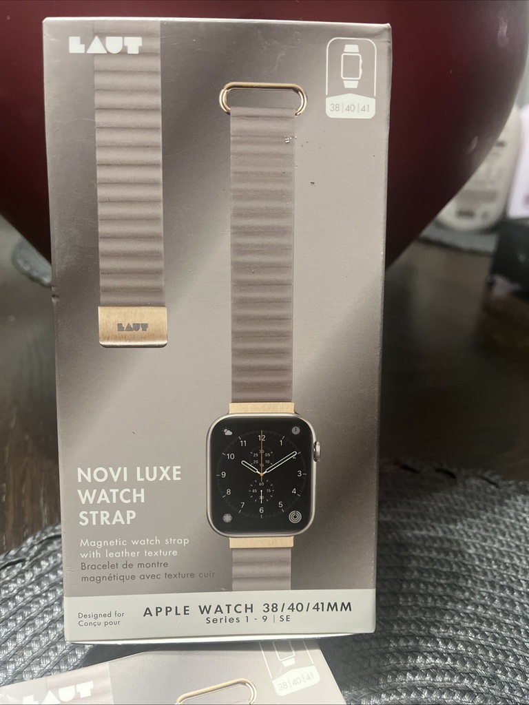 Laut Novi Luxe Watch Strap For 38/40/41mm Apple Watch Series 1-9, Se, Beige