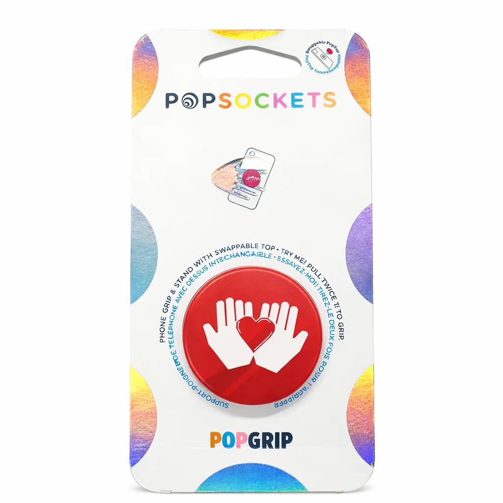 POPSOCKET - RC CARES RED WITH HANDS