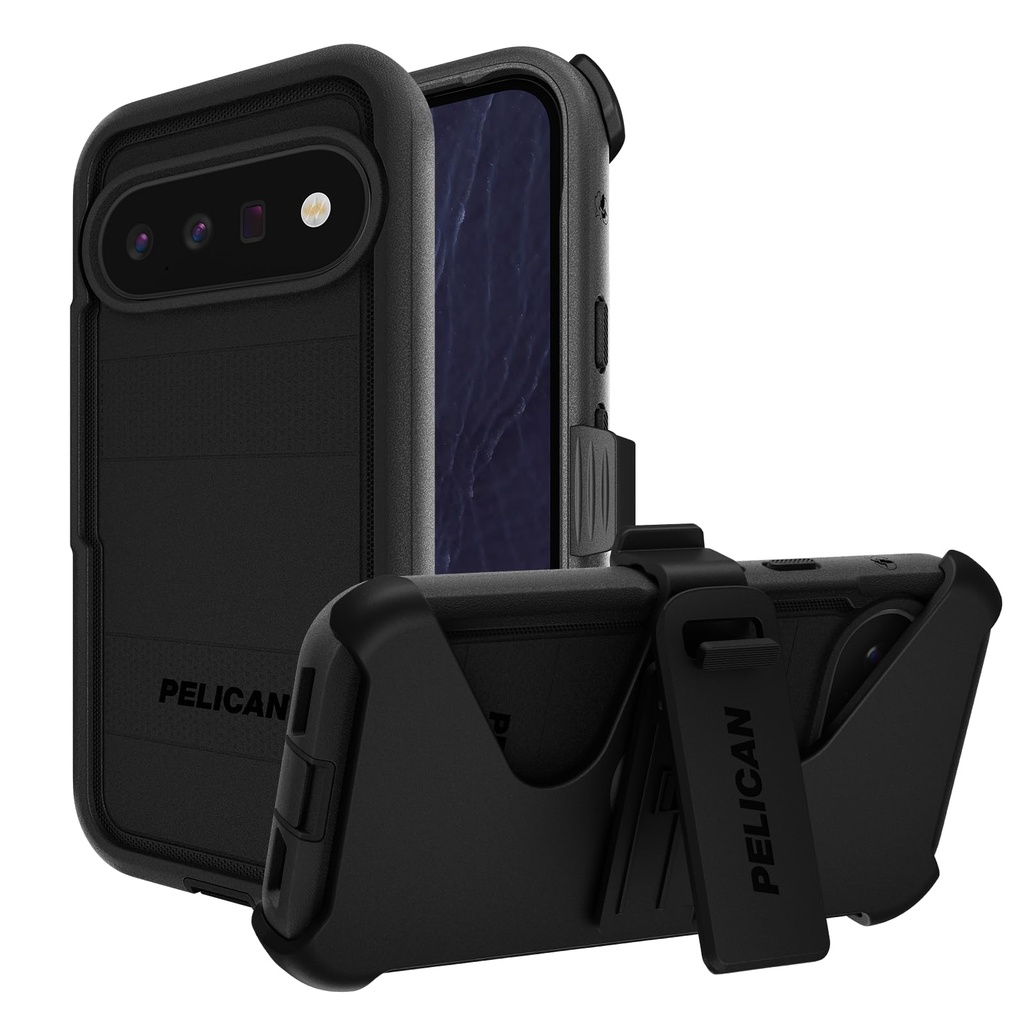 Google Pixel 11 (Capybara/Corsica) Pelican Voyager - Black with Magnet and Holster