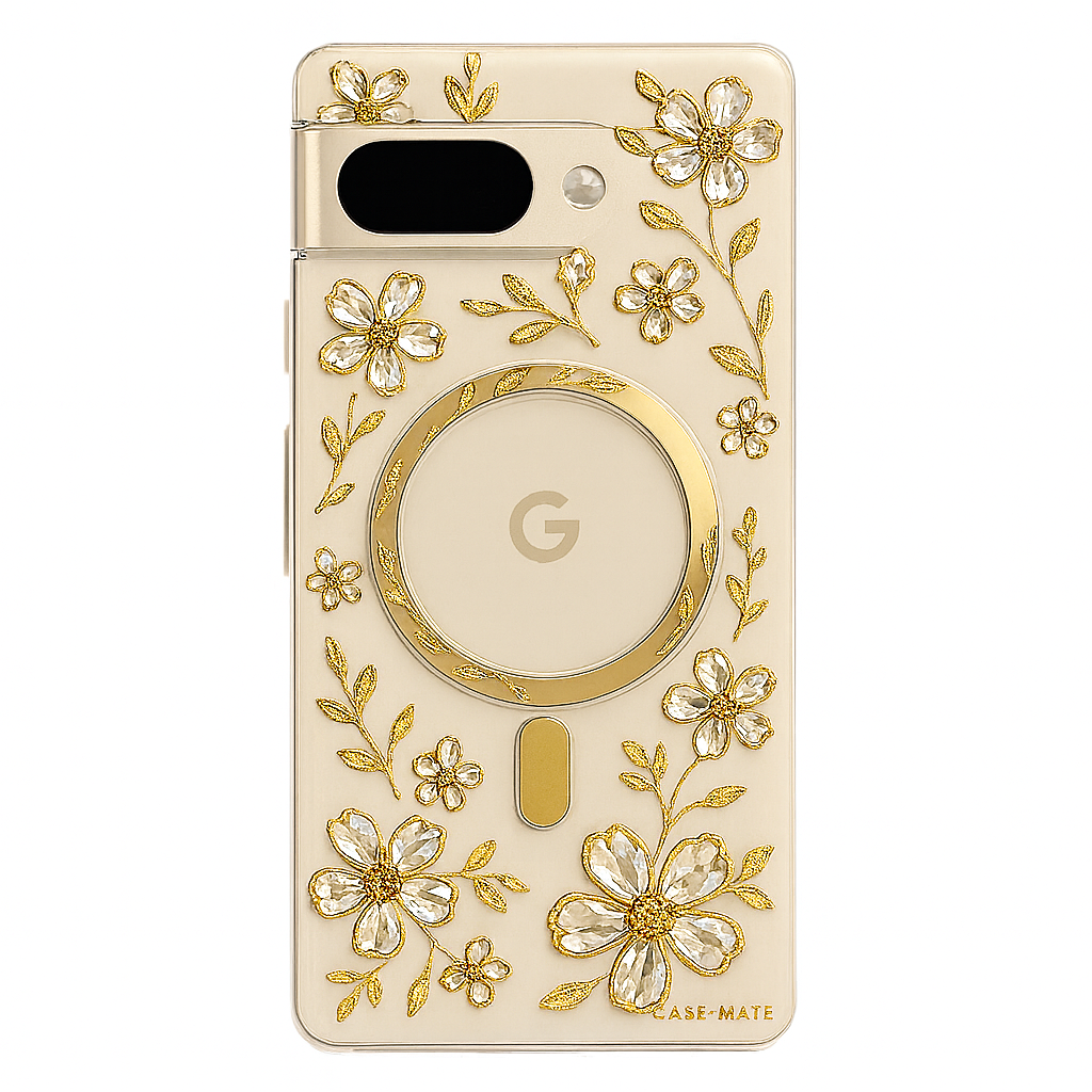[CM.G.C.5024] Google Pixel 11 (Capybara/Corsica) Case-Mate Floral Gems - Gold w/ Magnet