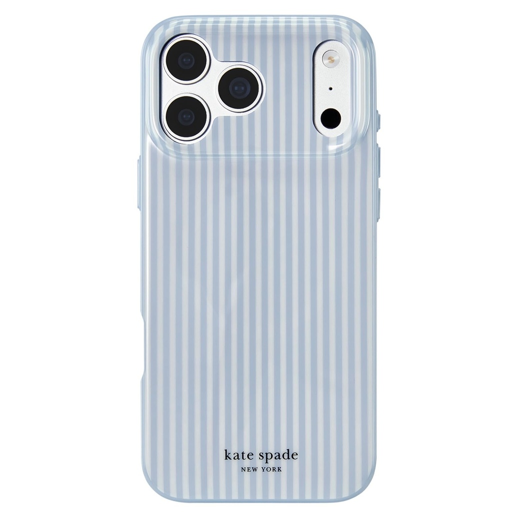 iPhone 18 Pro Max  / iPhone 17 Pro Max Kate Spade Protective - Faux Stripe Diamond Blue  w/ MagSafe