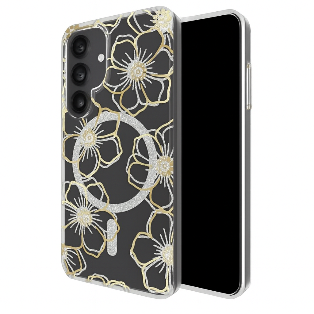 [CM.S.C.7191] Case-Mate Floral Gems Magnetic Case For Galaxy S25 - Gold