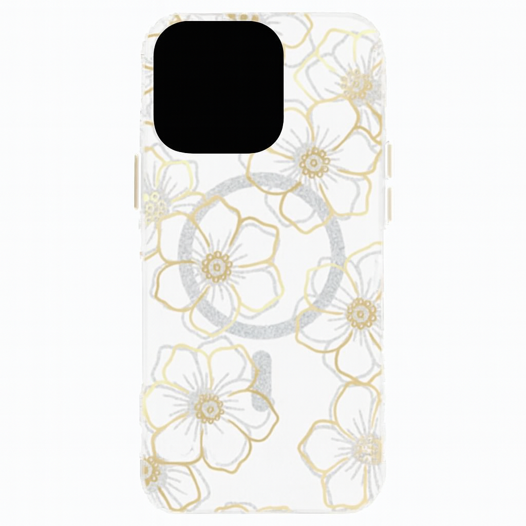 [CM.A.C.3221] Case-Mate Floral Gems Magsafe Case For Iphone 16 Pro Max - Gold/Clear