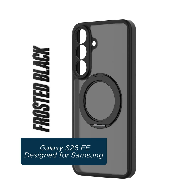 Samsung Galaxy S26 FE Simple Case - Frosted Black w Stand